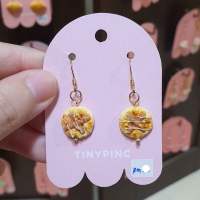 Pizza bun long earrings